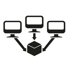 Finance Data Network Icon Simple Digital