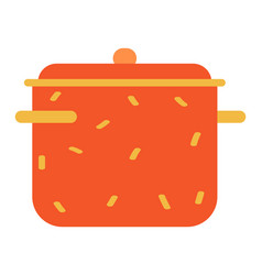 Orange Cooking Pot Isolated