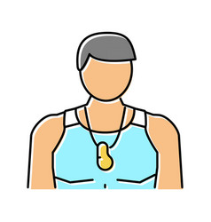 Trainer Athlete Man Color Icon