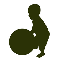 Child Playing With Big Ball