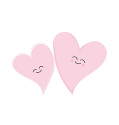 Couple Of Cute Heart Shapes Stay Together