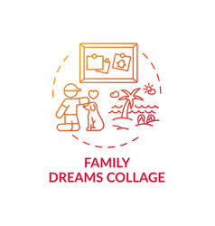 Family Dreams Collage Concept Icon