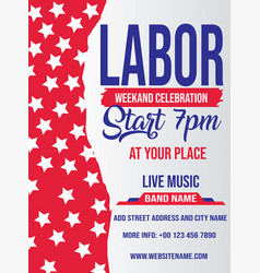 Labor Day Weekend Party Poster Flyer Design