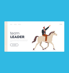 Team Leader Landing Page Template Businessman