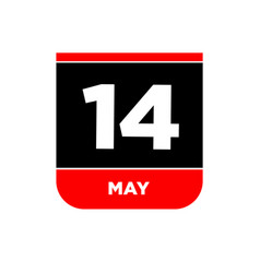 14th May Calendar Page 14 May Day Icon