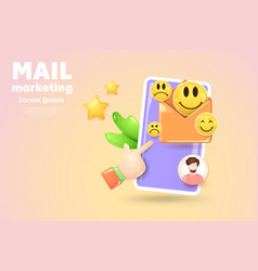 3d Web Mail Service Concept