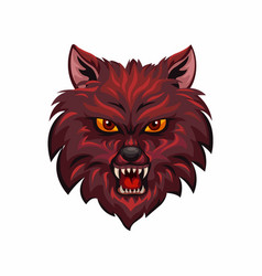 Red Wolves Werewolf Logo Symbol Character