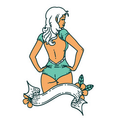 Tattoo Style Icon A Pinup Swimsuit Girl