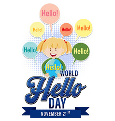 World Hello Day Poster Design