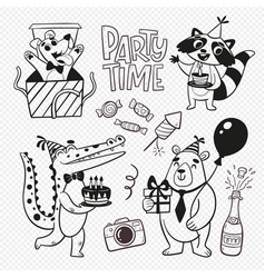 Birthday Cartoon Animal Set