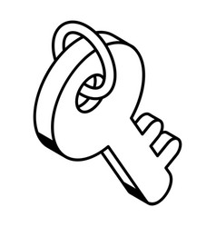 A Key Access Line Isometric Icon