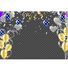 Background With Balloons And Confetti Eps 10