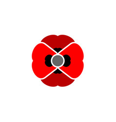 Poppy Logo Flower Icon Clipart