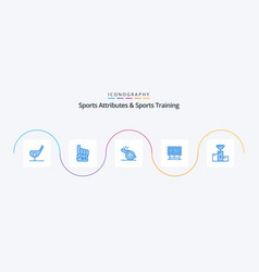 Sports Tributes And Training Blue 5 Icon