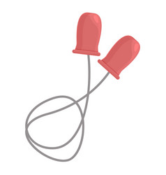 Child Earplugs Icon Cartoon Earplug