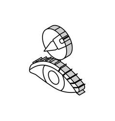 Eyeliner Tattoo Isometric Icon