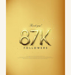 Golden Design Thank You 87k Followers Simple