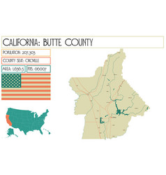 Map Of Butte County In California Usa