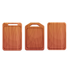 Set Cutting Board Wooden Chopping Desk Top View