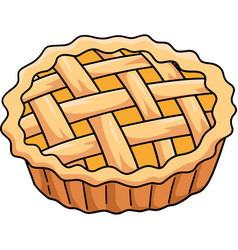 Apple Pie Food Cartoon Colored Clipart