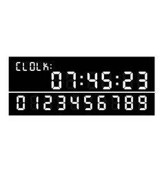 Digital Clock Number Set