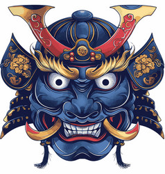 Hannya Mask In Samurai Style