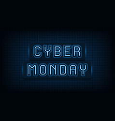 Neon Cyber Monday Sale Blue Light Glowing