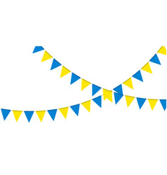 Blue And Yellow Flag Garland Triangle Pennants