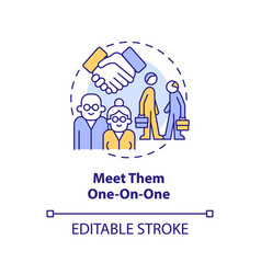 Meet Them One On One Concept Icon