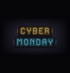 Neon Cyber Monday Sale Yellow And Blue Light