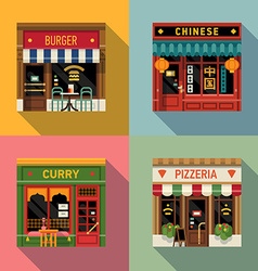 Restaurant Shopfront Icon Set