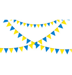 Blue And Yellow Flag Garland Triangle Pennants