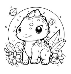 Coloring Page Outline Of Triceratops Dinosaur