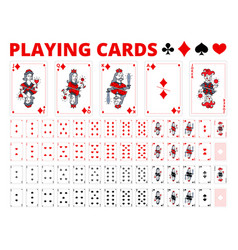 Playing Cards Mockup Set Of Template Poker Kit