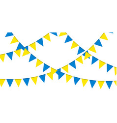 Blue And Yellow Flag Garland Triangle Pennants