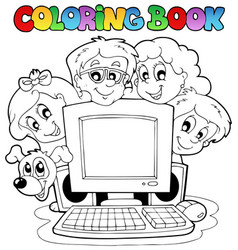 Coloring Book Computer And Kids