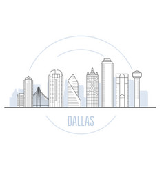 Dallas Cityscape With Main Landmarks