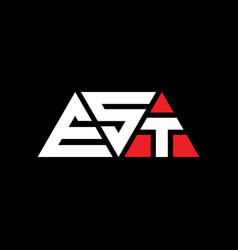 Est Triangle Letter Logo Design