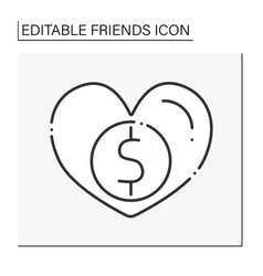 Generosity Line Icon