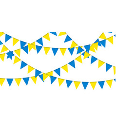 Blue And Yellow Flag Garland Triangle Pennants