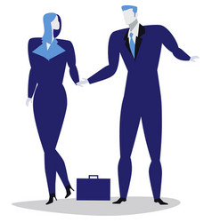 Business Man And Business Woman Handshake