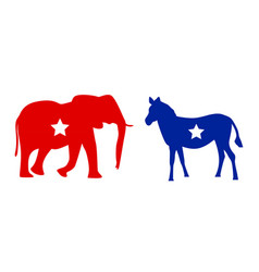 Democrat Donkey And Republican Elephant Usa Debate