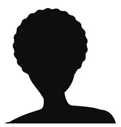 Human Female Head Icon Silhouette Flat