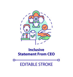 Inclusive Statement From Ceo Concept Icon