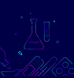 Laboratory Glassware Retort Gradient Line Icon