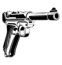 1911 semi-automatic pistol side retro Royalty Free Vector