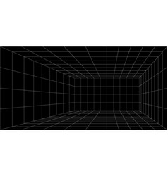 Perspective Black Room Wireframe