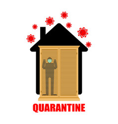 Quarantine From Virus Man Inside In Closet