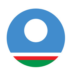 Circle Badge Sakha Flag Yakutia Banner