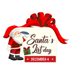 Happy Santa List Banner Design